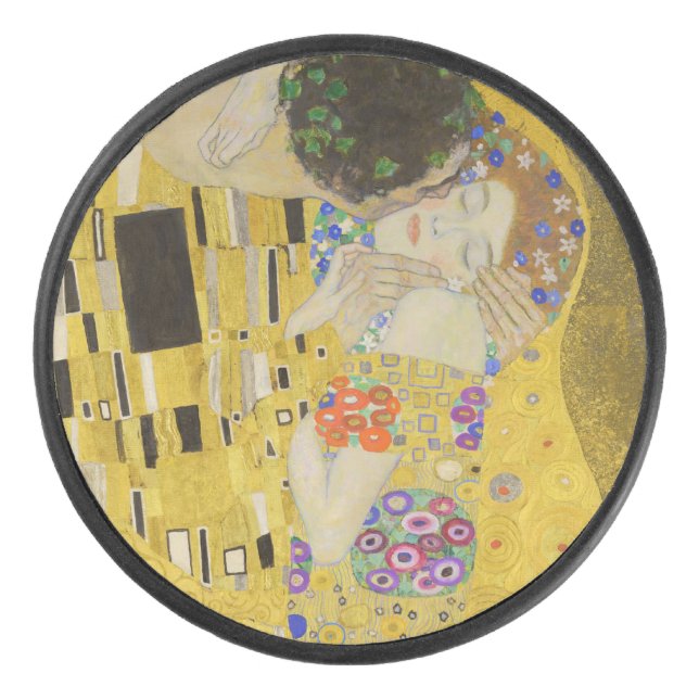 Gustav Klimt - The Kiss Hockey Puck (Front)