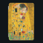 Gustav Klimt The Kiss iPad Mini Cover<br><div class="desc">iPad Cover featuring Gustav Klimt’s oil painting with gold leaf The Kiss (1908). A man and woman,  wearing brilliant golden colours,  lovingly embrace and kiss in a field of flowers. A great gift for fans of Art Nouveau and Austrian art.</div>