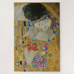 Gustav Klimt The Kiss Jigsaw Puzzle<br><div class="desc">Beautiful golden masterpiece by Gustav Klimt - The Kiss. Great gift for girlfriend,  gift for boyfriend and couples gift ideas.</div>