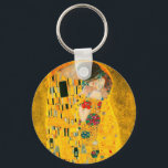 Gustav Klimt The Kiss Key Ring<br><div class="desc">Keychain featuring Gustav Klimt’s oil painting with gold leaf The Kiss (1908). A man and woman,  wearing brilliant golden colours,  lovingly embrace and kiss in a field of flowers. A great gift for fans of Art Nouveau and Austrian art.</div>