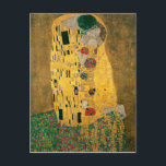 Gustav Klimt The Kiss (Lovers) GalleryHD Vintage  Postcard<br><div class="desc">Gustav Klimt. The Kiss (Lovers). c. 1908. Oil and gold leaf on canvas. Original fine art masterpiece painting by famous Austrian Art Nouveau artist Gustav Klimt.</div>