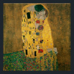 Gustav Klimt The Kiss (Lovers) GalleryHD Vintage Poster<br><div class="desc">Gustav Klimt. The Kiss (Lovers). c. 1908. Oil and gold leaf on canvas. Original fine art masterpiece painting by famous Austrian Art Nouveau artist Gustav Klimt.</div>
