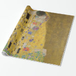 Gustav Klimt The Kiss (Lovers) GalleryHD Vintage Wrapping Paper<br><div class="desc">Gustav Klimt. The Kiss (Lovers). c. 1908. Oil and gold leaf on canvas. Original fine art masterpiece painting by famous Austrian Art Nouveau artist Gustav Klimt.</div>
