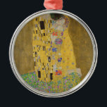 Gustav Klimt "The Kiss" Metal Tree Decoration<br><div class="desc">Gustav Klimt 's masterpiece: "The Kiss". “The Kiss, ” created by the Austrian painter Gustav Klimt. It’s considered to be his most famous work. He painted it between the years 1907 and 1908, which were the highpoint of his “Golden Period, ” when he painted a number of works utilising gold...</div>
