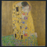 Gustav Klimt "The Kiss" Napkin<br><div class="desc">Gustav Klimt 's masterpiece: "The Kiss". “The Kiss, ” created by the Austrian painter Gustav Klimt. It’s considered to be his most famous work. He painted it between the years 1907 and 1908, which were the highpoint of his “Golden Period, ” when he painted a number of works utilising gold...</div>