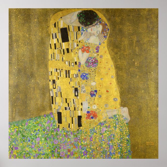 Gustav Klimt The Kiss Poster (Front)