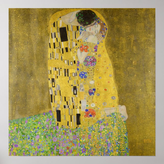 Gustav Klimt - The Kiss Poster (Front)