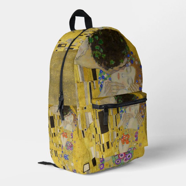 Gustav Klimt - The Kiss Printed Backpack (Back Corner Left)