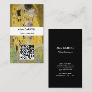 Gustav Klimt - The Kiss - QR Code Business Card