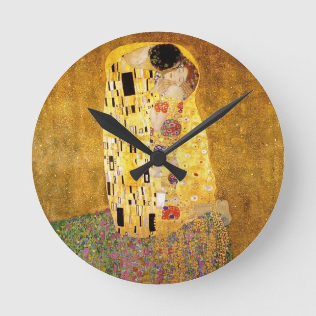 Gustav Klimt The Kiss Round Clock (Front)