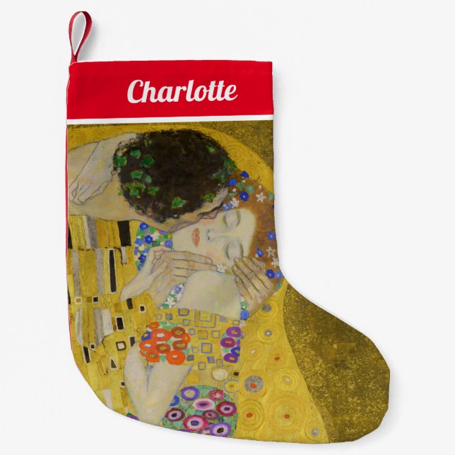 Gustav Klimt - The Kiss Small Christmas Stocking (Front)
