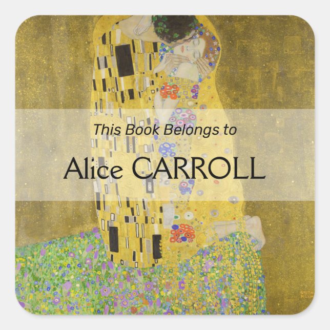 Gustav Klimt - The Kiss Square Sticker (Front)