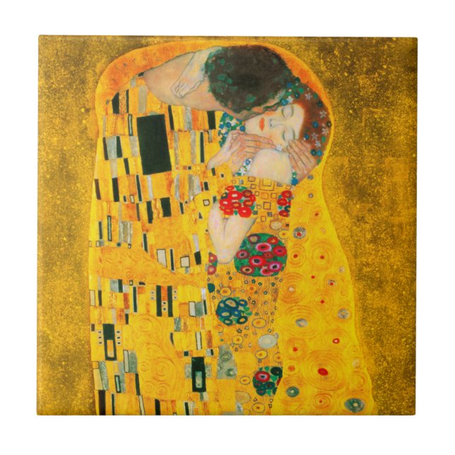 Gustav Klimt The Kiss Tile (Front)