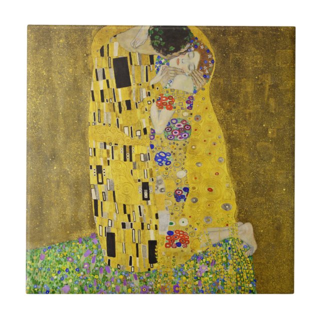 Gustav Klimt - The Kiss Tile (Front)