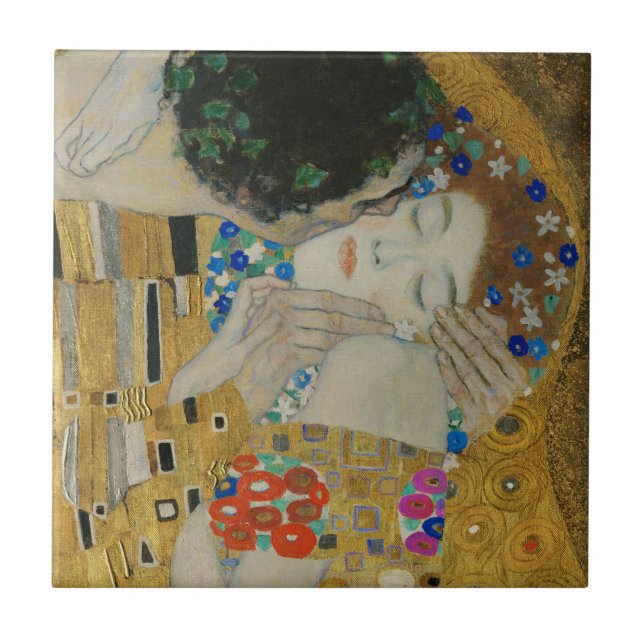 Gustav Klimt The Kiss Tile (Front)