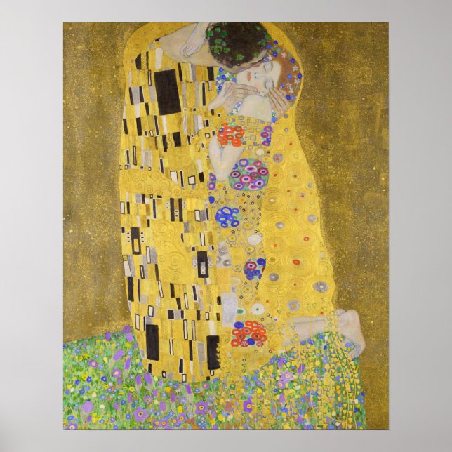 Gustav Klimt The Kiss Vertical Zoom Poster (Front)