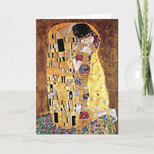 Gustav Klimt - The Kiss - Vintage Art Nouveau Card