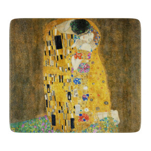 Gustav Klimt The Kiss Vintage Art Nouveau Painting Cutting Board