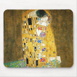 Gustav Klimt The Kiss Vintage Art Nouveau Painting Mouse Mat