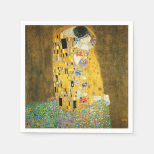 Gustav Klimt The Kiss Vintage Art Nouveau Painting Napkin