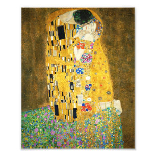 Gustav Klimt The Kiss Vintage Art Nouveau Painting Photo Print