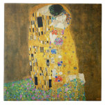 Gustav Klimt The Kiss Vintage Art Nouveau Painting Tile<br><div class="desc">Gustav Klimt The Kiss Vintage Art Nouveau Painting The Kiss (In German: Der Kuss) was painted by the Austrian Symbolist painter Gustav Klimt between 1907 and 1908, the highpoint of his Golden Period, when he painted a number of works in a similar gilded style. The painting is widely considered a...</div>