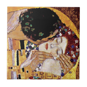 Gustav Klimt - The Kiss - Vintage Art Nouveau Tile