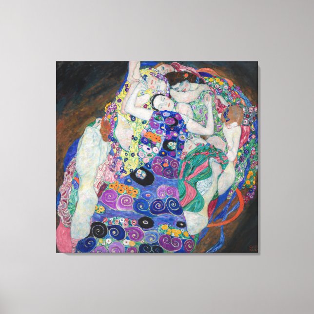 Gustav Klimt The Maiden Canvas Print (Front)