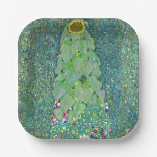 Gustav Klimt - The Sunflower Paper Plate