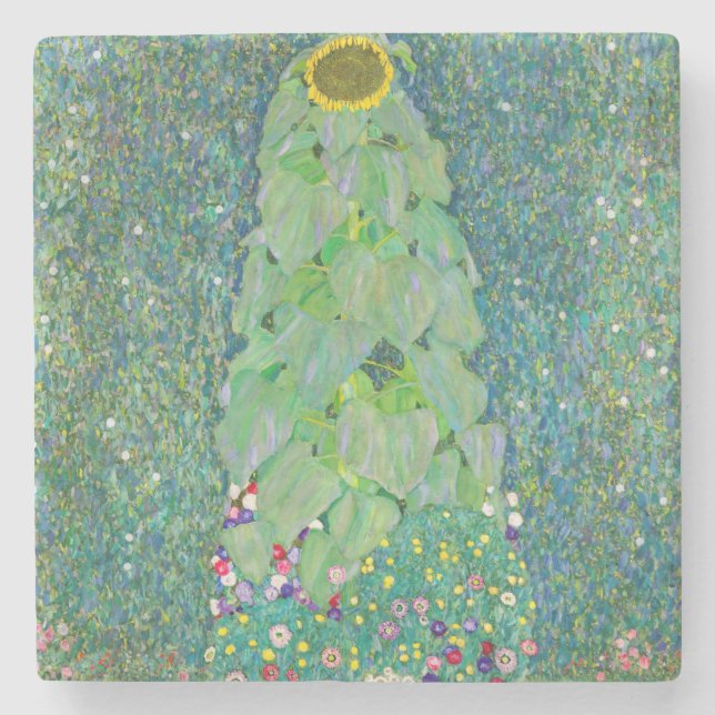 Gustav Klimt - The Sunflower Stone Coaster (Front)