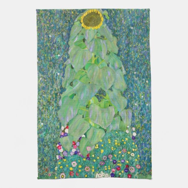 Gustav Klimt - The Sunflower Tea Towel (Vertical)