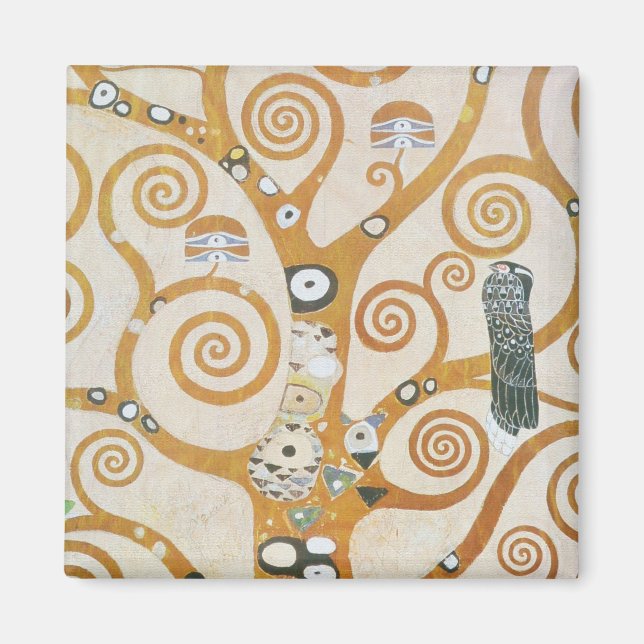Gustav Klimt The Tree Of Life Art Nouveau Magnet (Front)