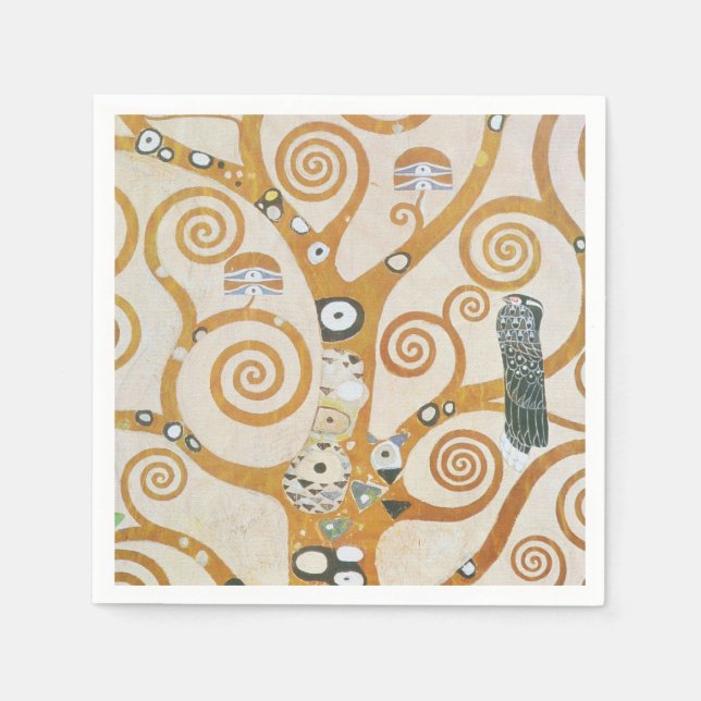 Gustav Klimt The Tree Of Life Art Nouveau Napkin (Front)