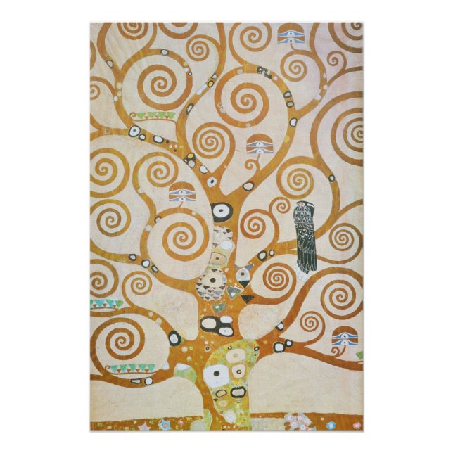 Gustav Klimt The Tree Of Life Art Nouveau Poster (Front)