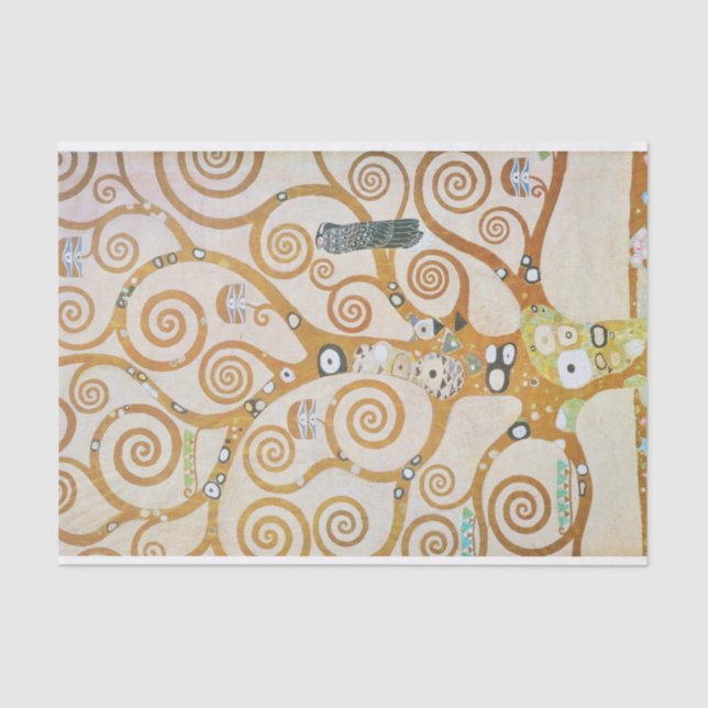 Gustav Klimt The Tree Of Life Art Nouveau Tissue Paper (Front)