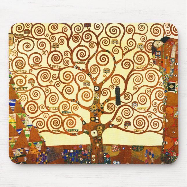 Gustav Klimt The Tree of Life Fine Art Mouse Mat (Front)