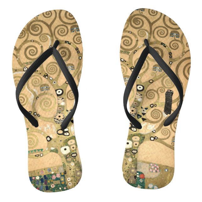 Gustav Klimt - The Tree of Life, Stoclet Frieze Flip Flops (Footbed)
