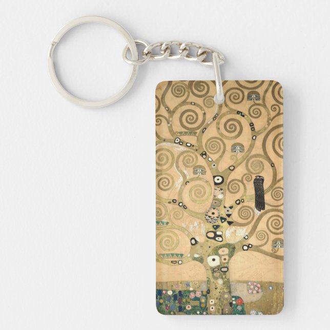 Gustav Klimt - The Tree of Life, Stoclet Frieze Key Ring (Front)
