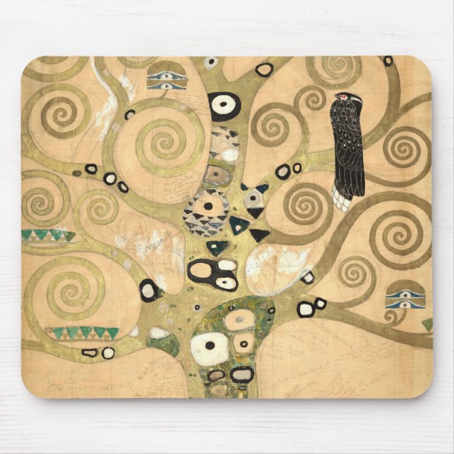 Gustav Klimt - The Tree of Life, Stoclet Frieze Mouse Mat (Front)