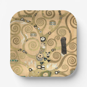 Gustav Klimt - The Tree of Life, Stoclet Frieze Paper Plate