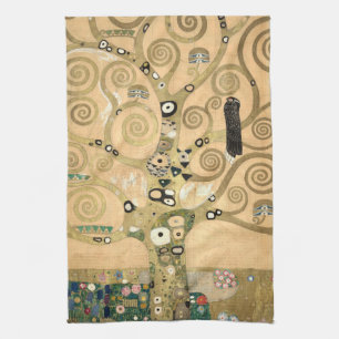 Gustav Klimt - The Tree of Life, Stoclet Frieze Tea Towel
