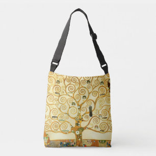 Gustav Klimt The Tree Of Life Vintage Art Nouveau Crossbody Bag