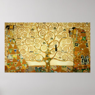 Gustav Klimt The Tree Of Life Vintage Art Nouveau Poster