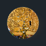 Gustav Klimt Tree of Life 6 Cm Round Badge<br><div class="desc">Button featuring Gustav Klimt’s mural The Tree of Life,  The Stoclet Frieze (1905-1911). It consists of three mosaics: The Expectation,  Knight,  and The Embrace. A beautiful woman,  a golden tree,  and two lovers in an embrace are depicted. A wonderful gift for fans of Art Nouveau and Austrian art.</div>