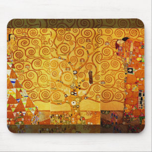 Gustav Klimt Tree of Life Art Nouveau Mouse Mat