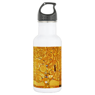 Gustav Klimt Tree of Life: Art Nouveau Symbolist 532 Ml Water Bottle