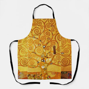 Gustav Klimt Tree of Life: Art Nouveau Symbolist Apron