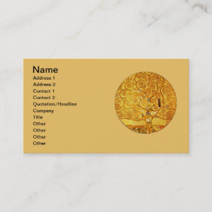 Gustav Klimt Tree of Life: Art Nouveau Symbolist Business Card