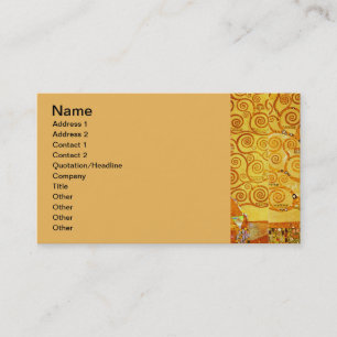 Gustav Klimt Tree of Life: Art Nouveau Symbolist Business Card
