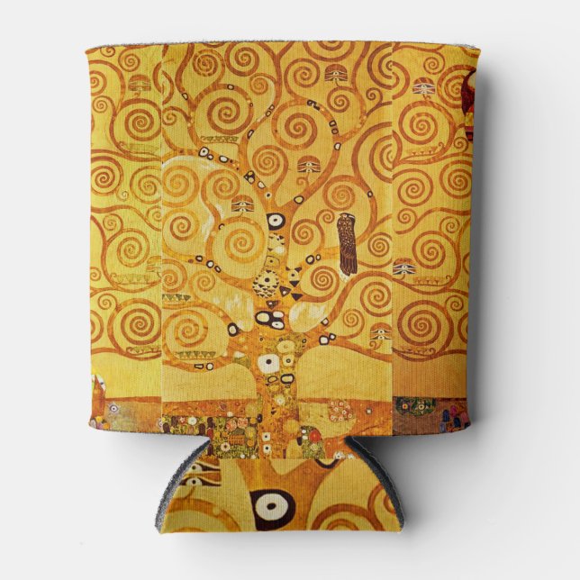 Gustav Klimt Tree of Life: Art Nouveau Symbolist Can Cooler (Front)